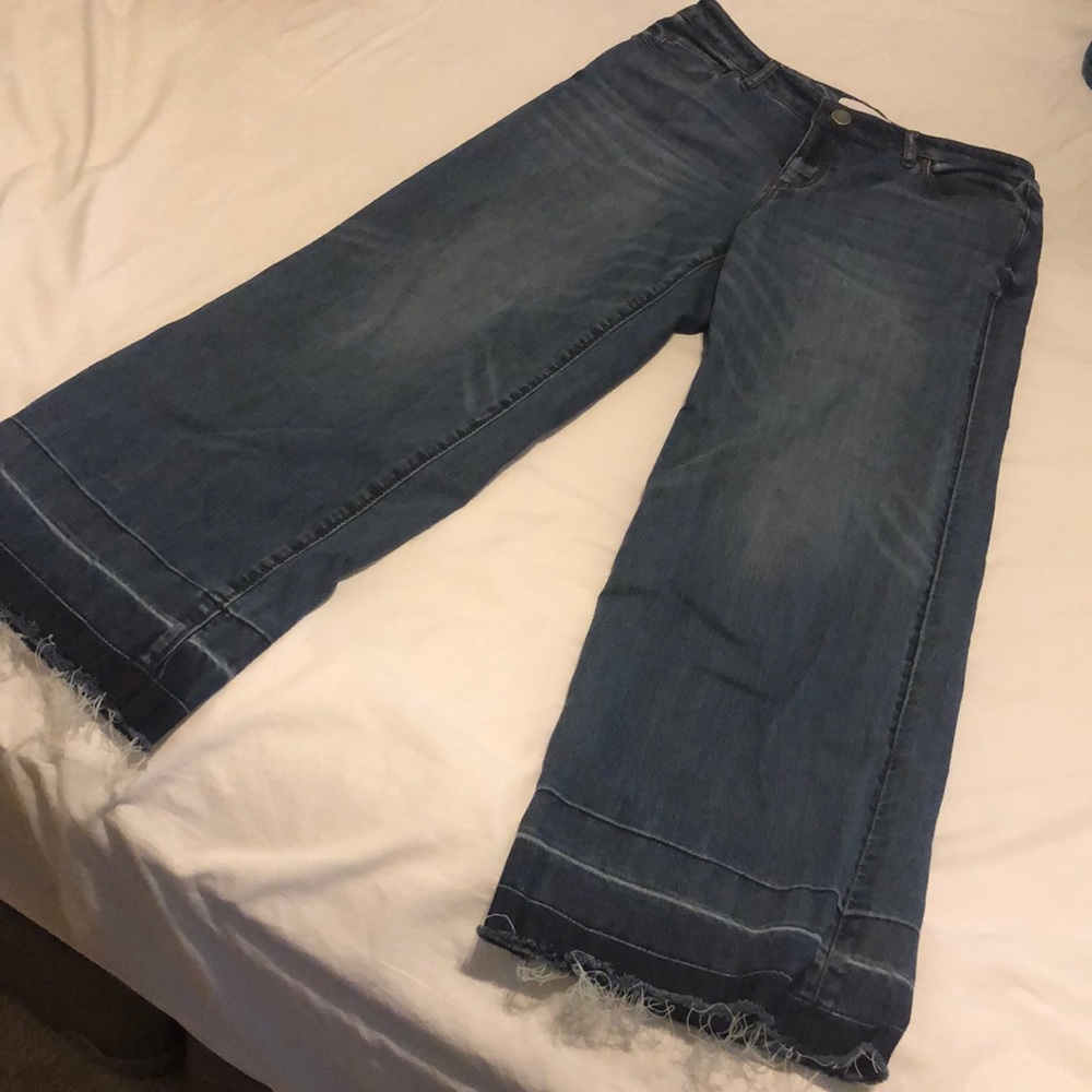 Denim flare/wide legged jeans
